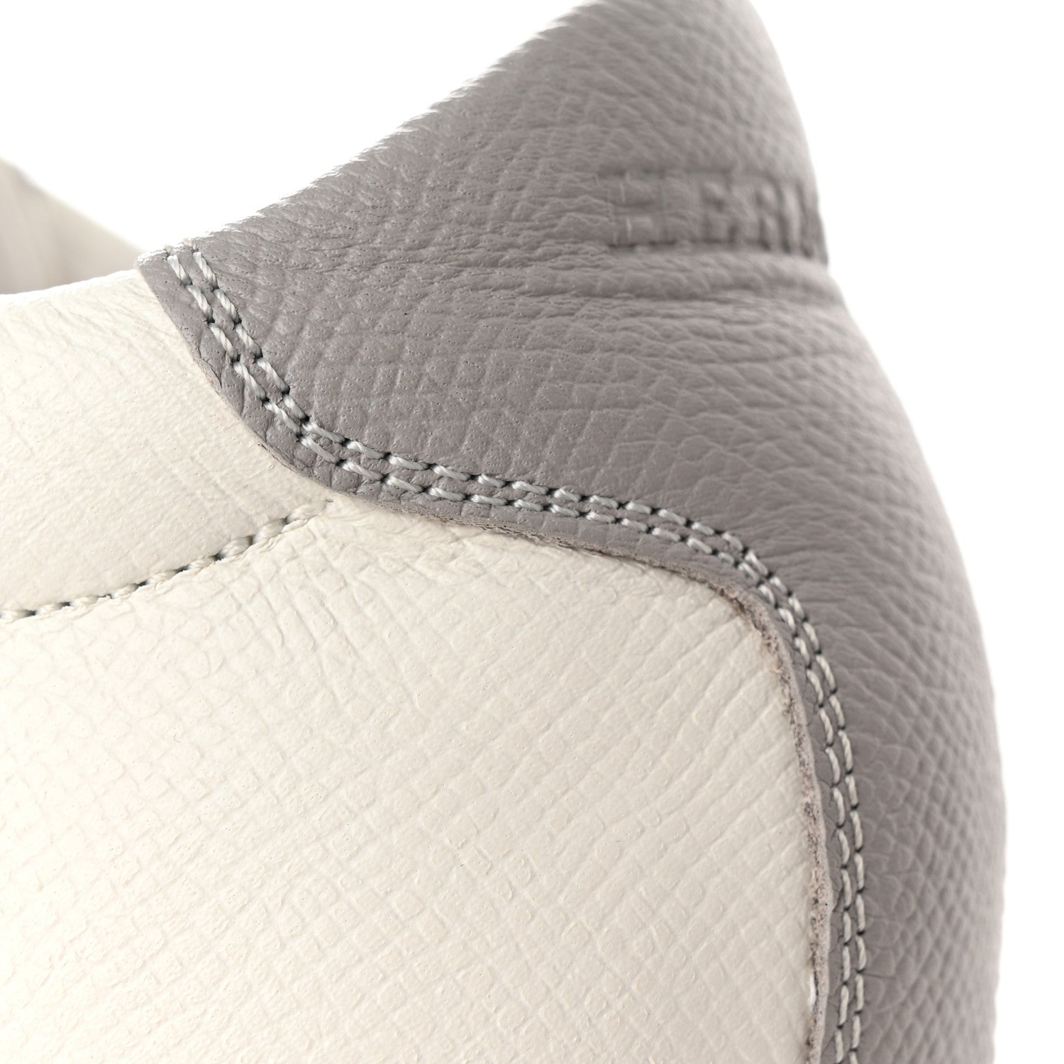Hermes Epsom Suede Boomerang Sneakers 39.5 White Gris 11 of 12
