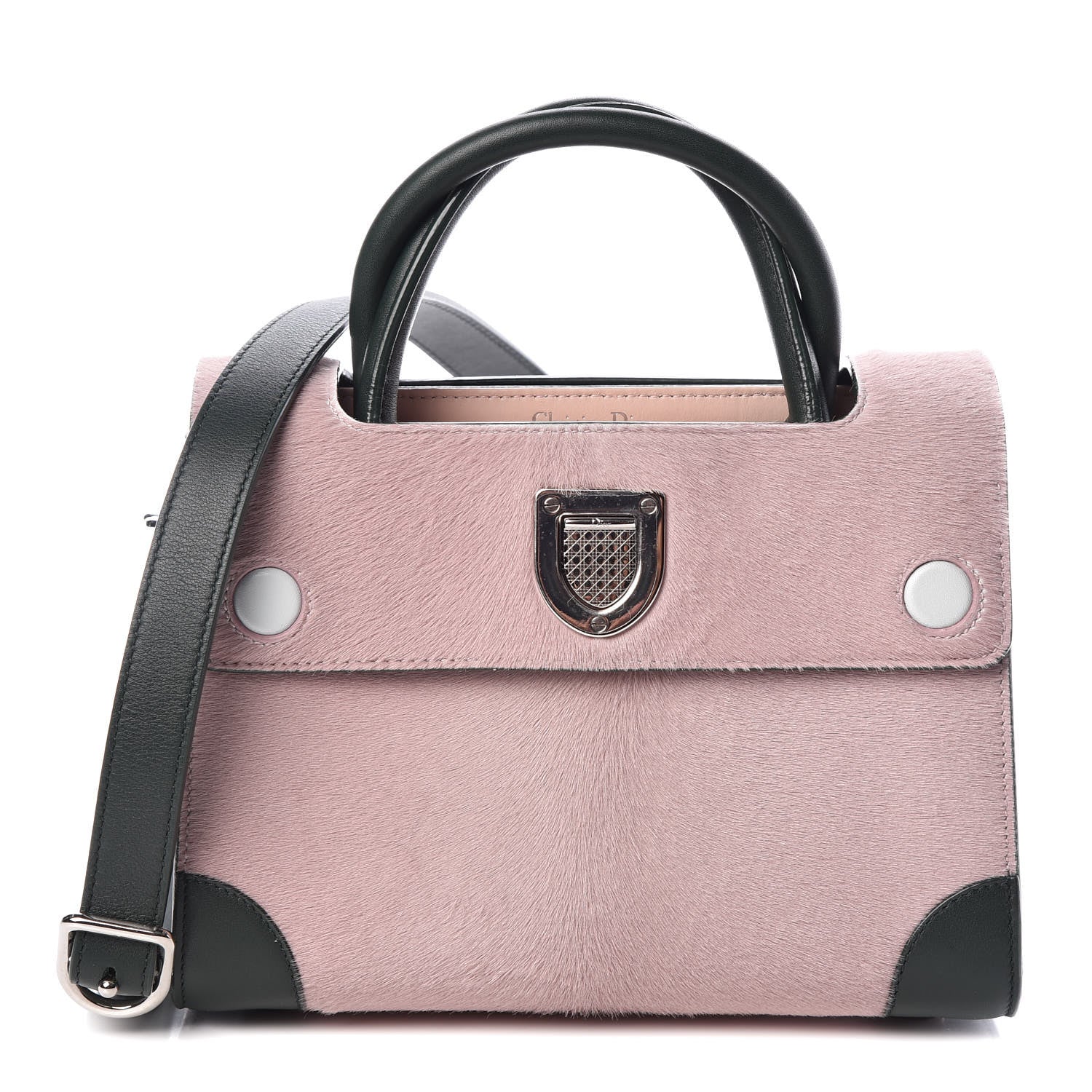Christian Dior Calf Hair Calfskin Tri-Color Mini Diorever Flap Pink 1 of 8