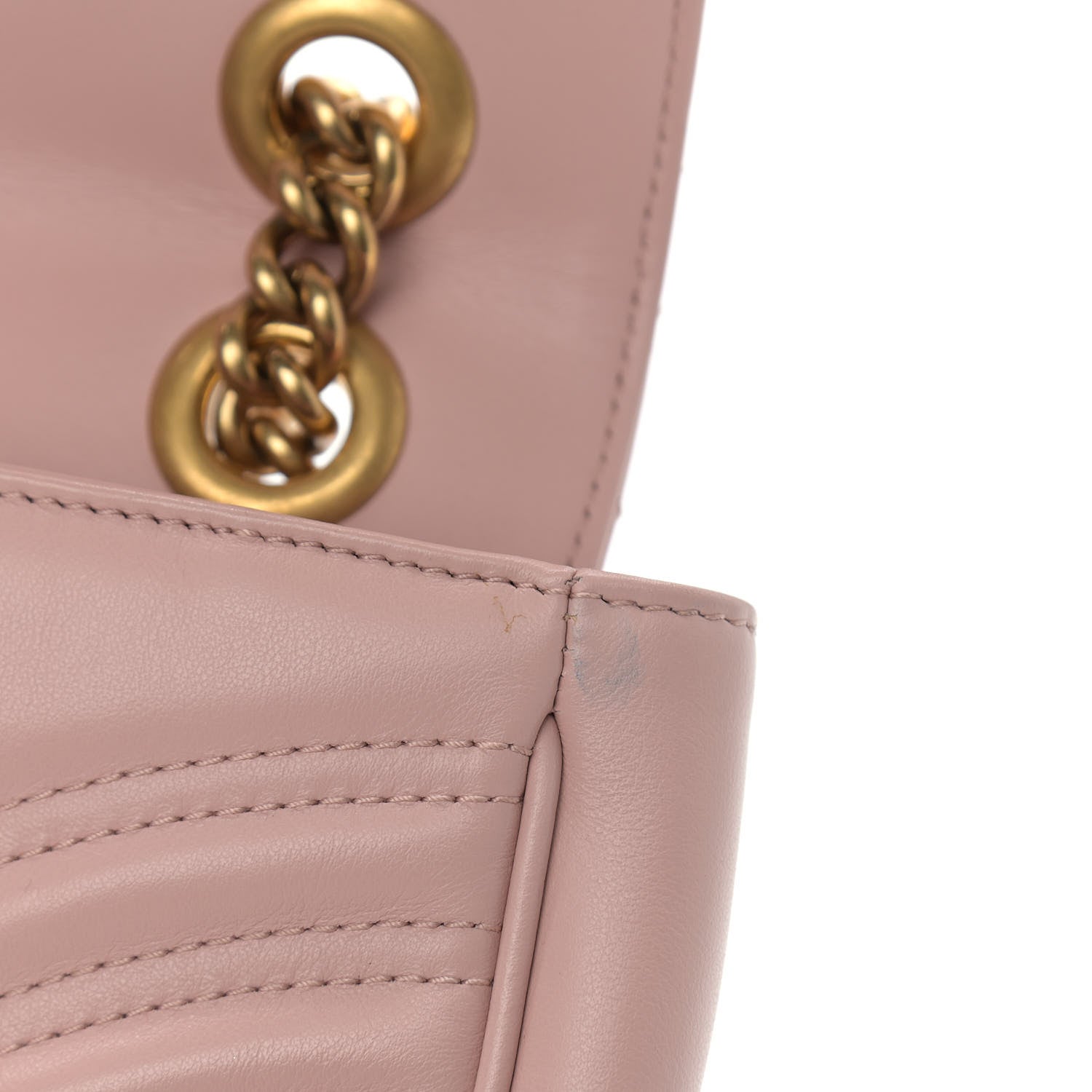 Gucci Calfskin Matelasse Small GG Marmont Shoulder Bag Perfect Pink 12 of 17