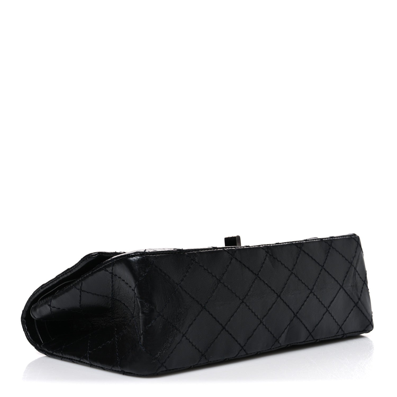 Chanel Aged Calfskin Quilted 2.55 Reissue 225 Flap  So Black 4 of 10
