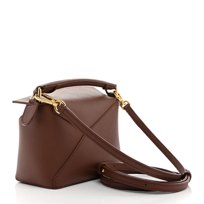 Loewe X SUNA FUJITA Satin Calfskin Mini Hamster Puzzle Edge Bag Havana 3 of 11