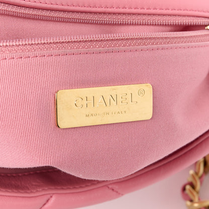 Chanel Lambskin Quilted Medium Chanel 19 Flap Dark Pink 7 of 15