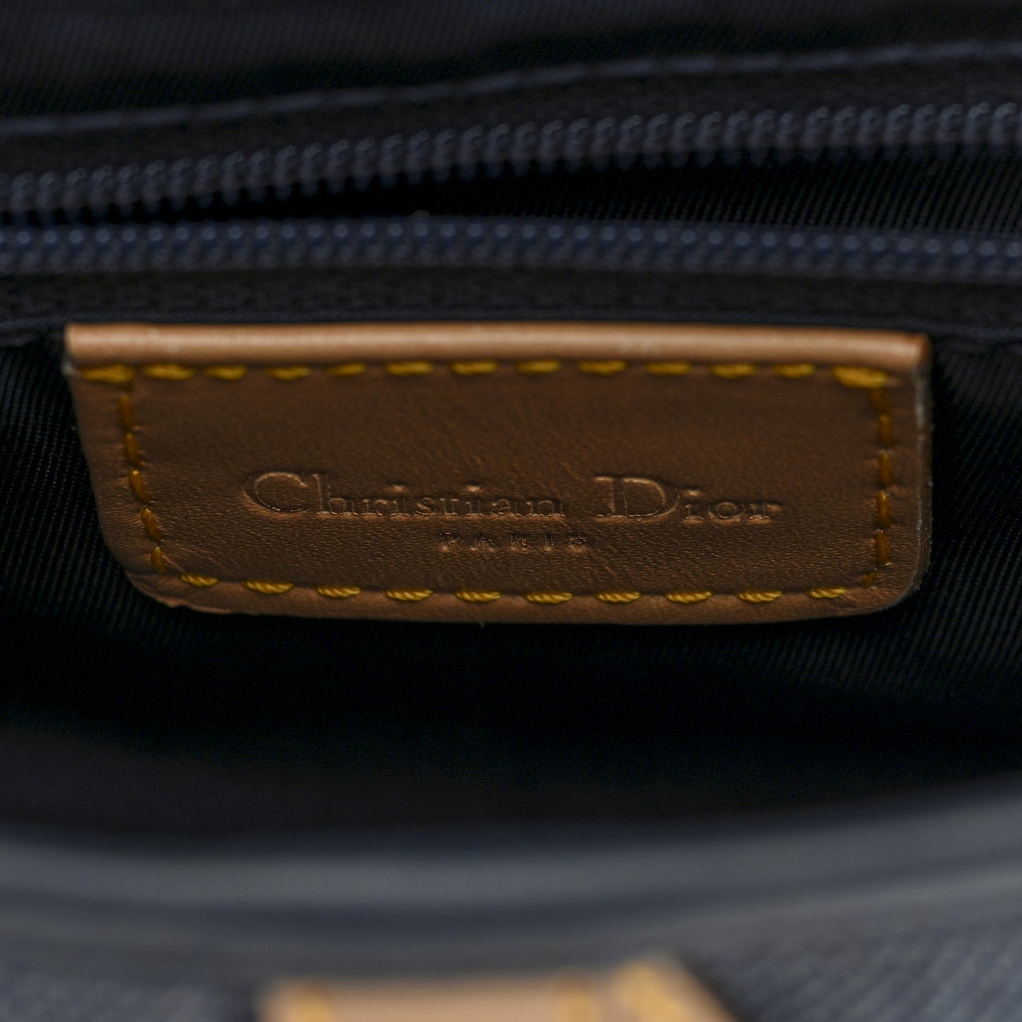 Denim Calfskin Saddle Bag Blue