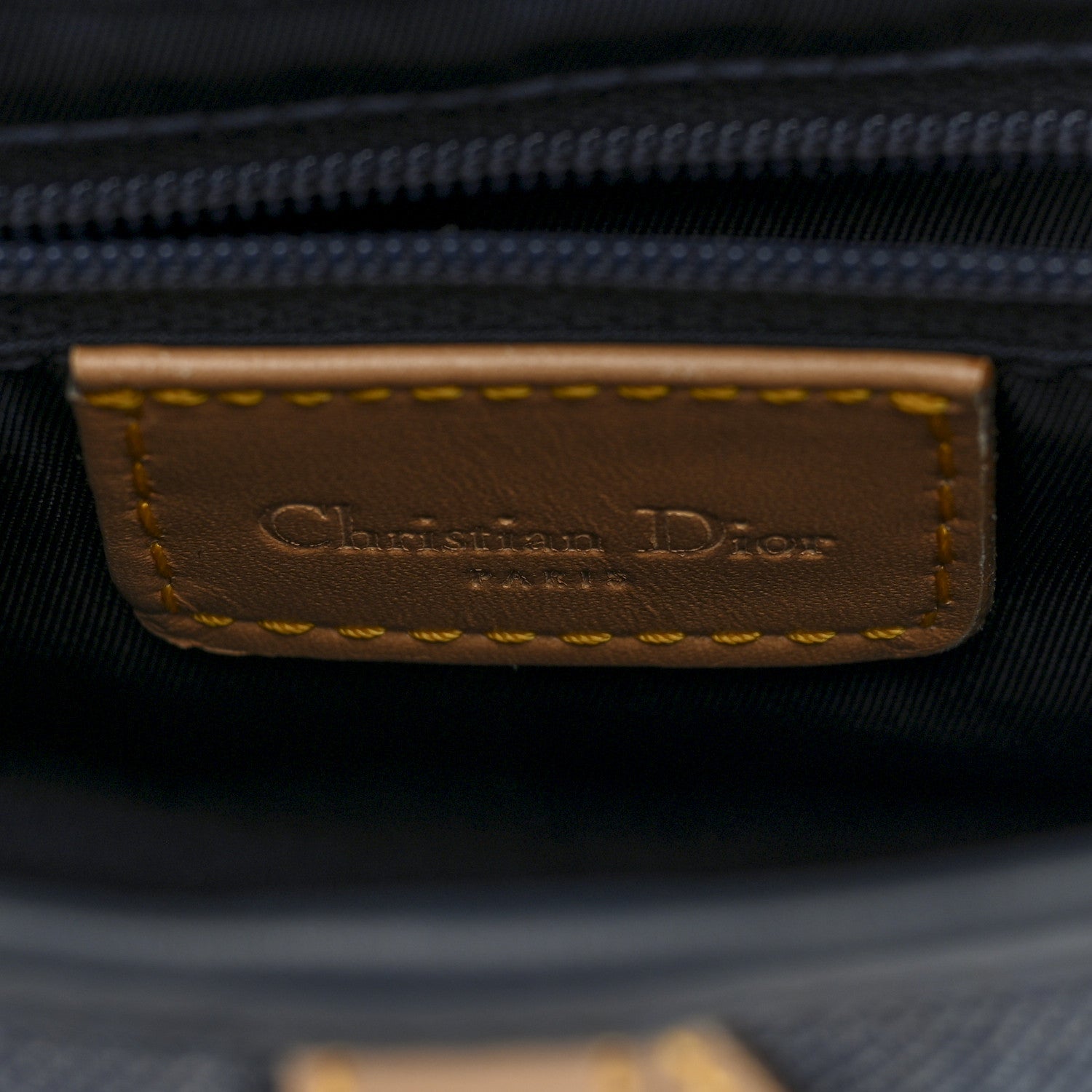 Christian Dior Denim Calfskin Saddle Bag Blue 6 of 10