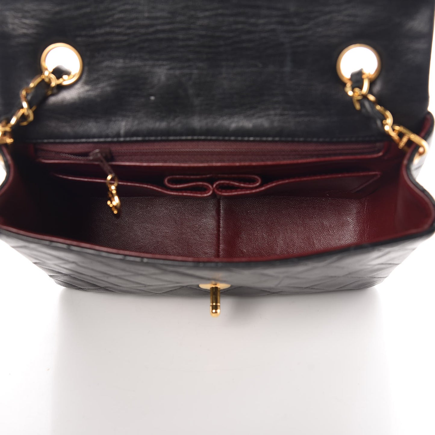 Lambskin Mini Square Flap Black