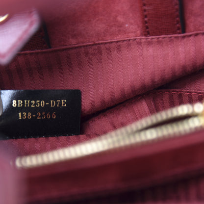 Fendi Vitello Elite Regular 2Jours Tote Rosso Scuro Ciliegia 9 of 11