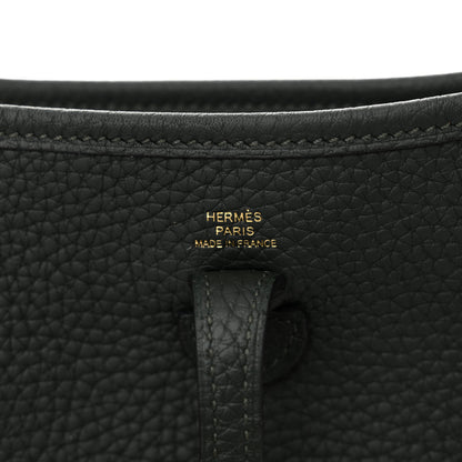 Hermes Taurillon Clemence Amazone Evelyne TPM Vert Fonce Vert Fizz 6 of 11