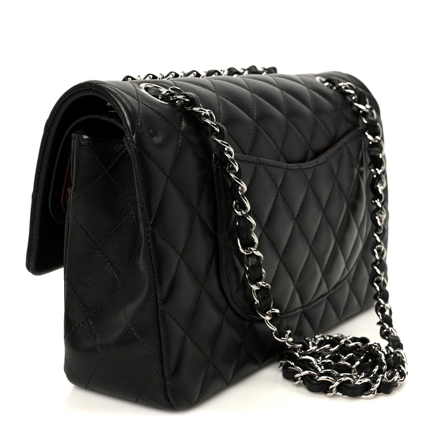 Chanel Lambskin Quilted Medium Double Flap Black 3 of 12
