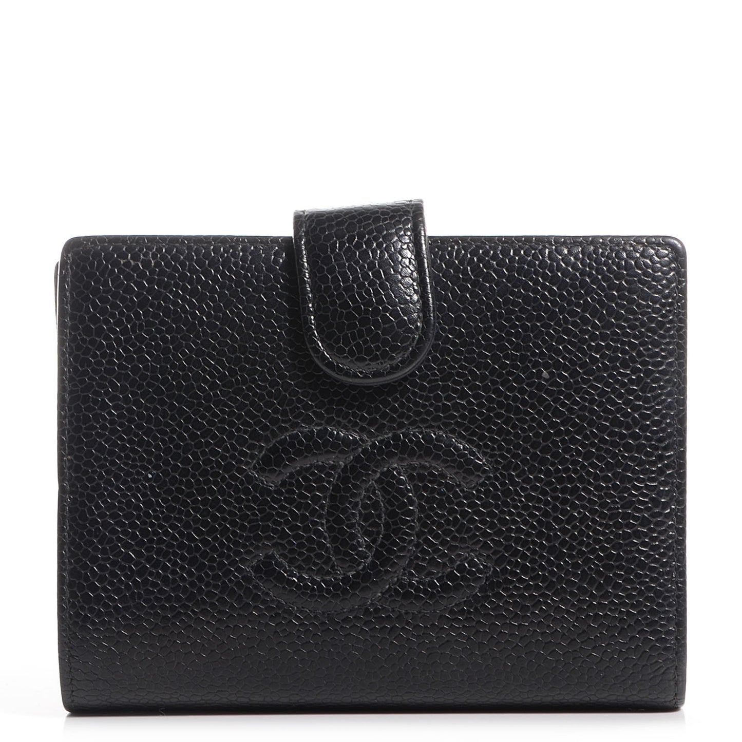 Caviar CC Timeless French Wallet Black