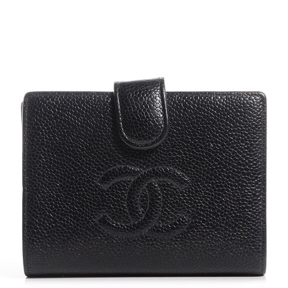 Chanel Caviar CC Timeless French Wallet Black 1 of 7