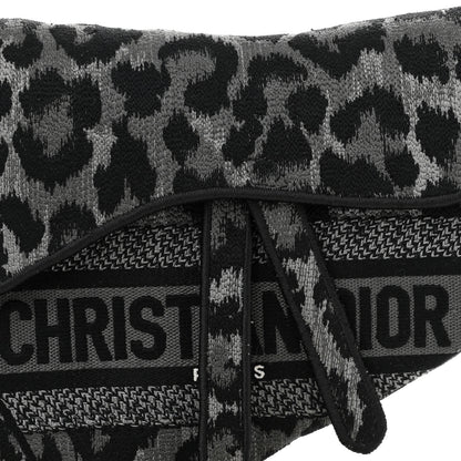 Christian Dior Canvas Mizza Embroidered Saddle Bag Gray 8 of 10