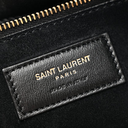Saint Laurent Pony Hair Nappa Leopard Print Le 5 A 7 Bea Tote Earth Black 6 of 10