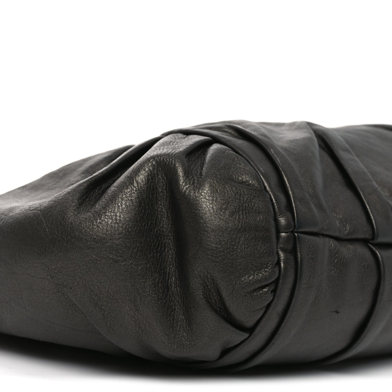Prada Royal Calf Pleated Hobo Grafite Mordore 8 of 9