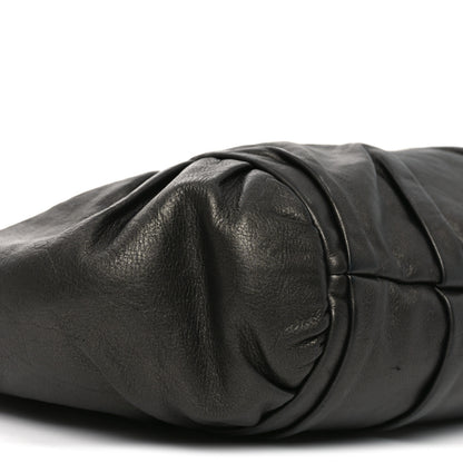 Prada Royal Calf Pleated Hobo Grafite Mordore 8 of 9