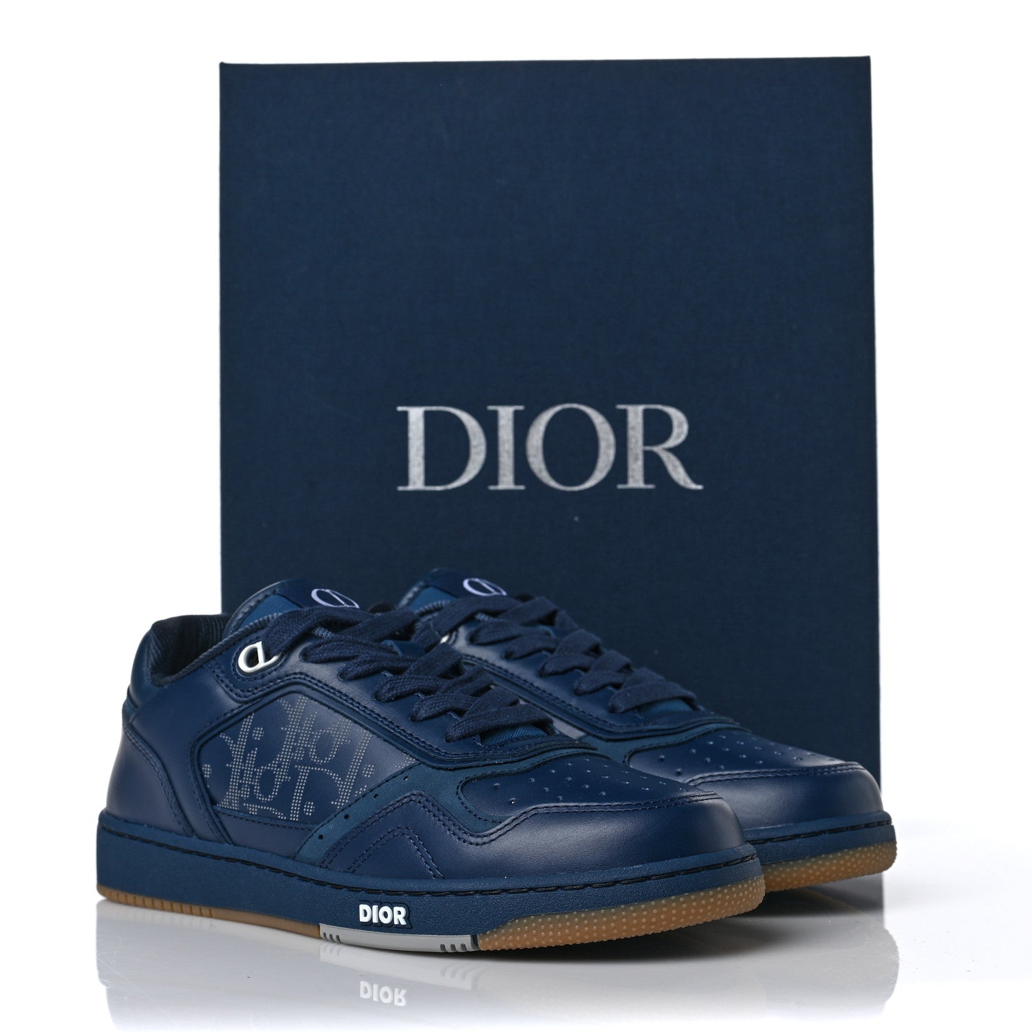 Christian Dior Smooth Calfskin Oblique Galaxy Mens B27 Low Top Sneakers 37 Blue Beige 10 of 10
