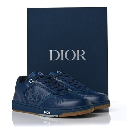 Christian Dior Smooth Calfskin Oblique Galaxy Mens B27 Low Top Sneakers 37 Blue Beige 10 of 10