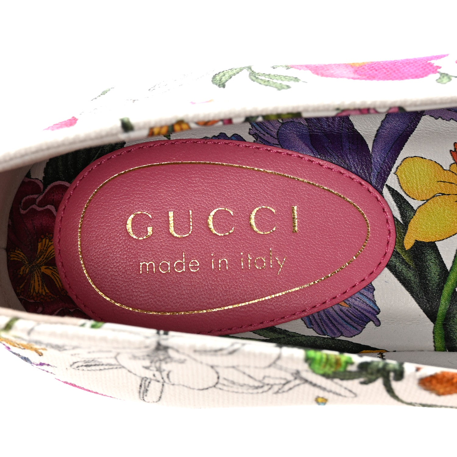 Gucci Sepang Flora Faded Canvas GG Marmont Ballerina Flats 39 White Multicolor Knit Rose 8 of 10