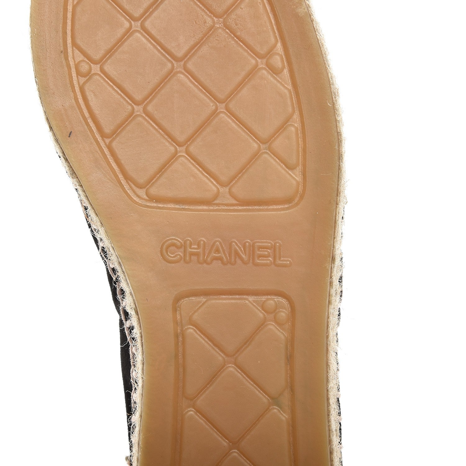 Chanel Suede Pearl CC Espadrilles 37 Black 7 of 8