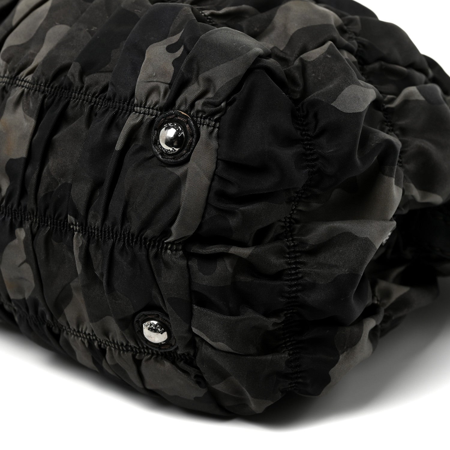 Prada Tessuto Nylon Gaufre Camouflage Tote Fumo 9 of 17
