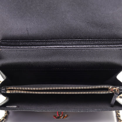 Chanel Caviar Quilted Golden Class Wallet On Chain WOC Black 5 of 14