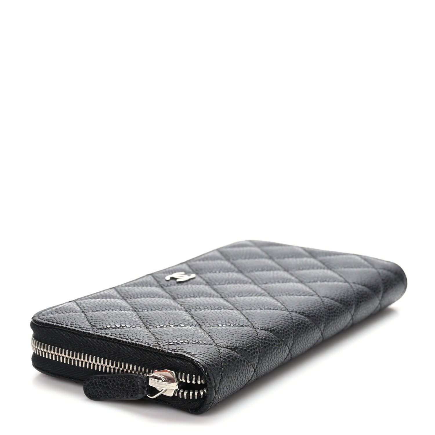 Chanel Caviar Quilted Large Gusset Zip Around Wallet Black 4 of 8