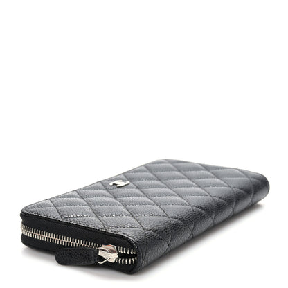 Chanel Caviar Quilted Large Gusset Zip Around Wallet Black 4 of 8