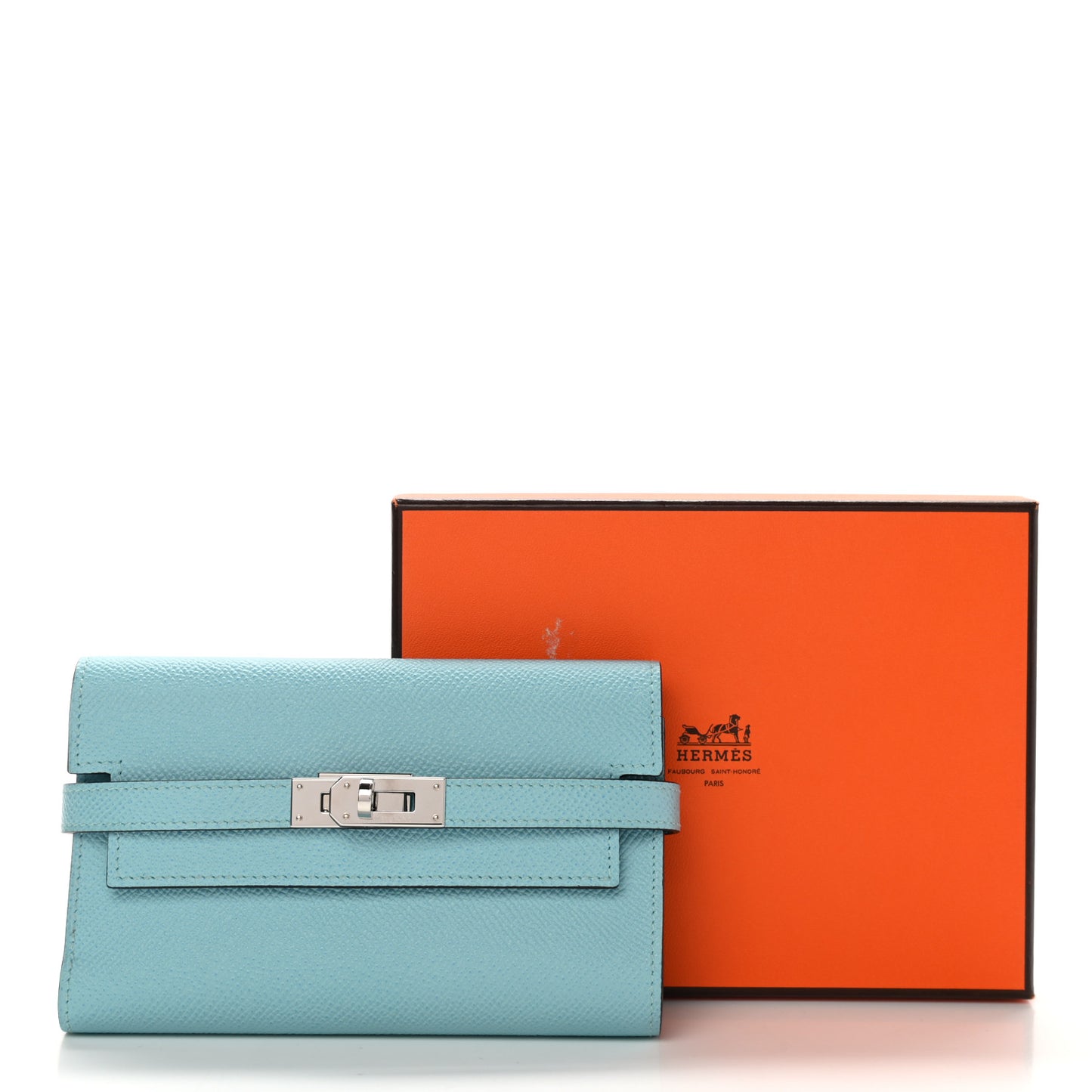 Epsom Medium Kelly Wallet Bleu Atoll