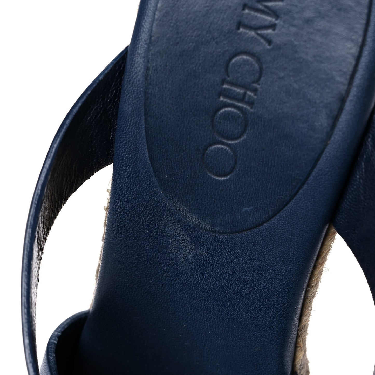 Calfskin Prima Cork Wedge Sandals 38.5 Blue