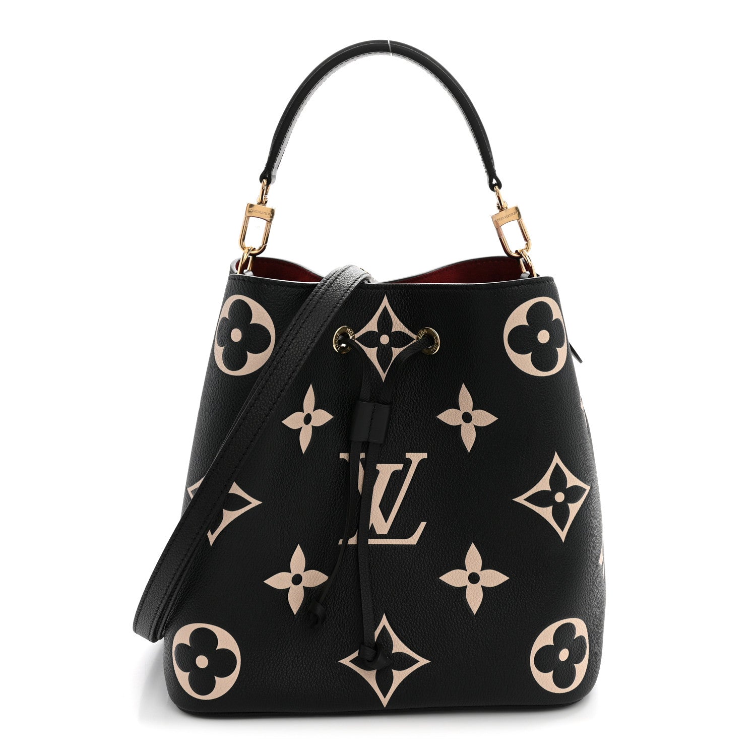 Louis Vuitton Empreinte Monogram Giant Neonoe MM Black Beige 1 of 10