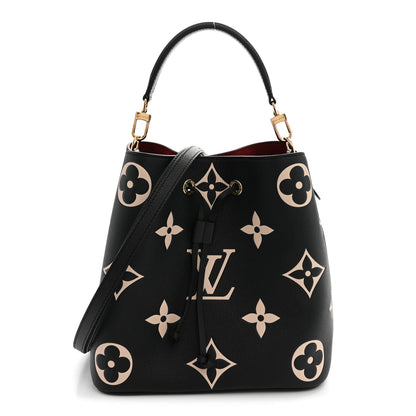 Louis Vuitton Empreinte Monogram Giant Neonoe MM Black Beige 1 of 10