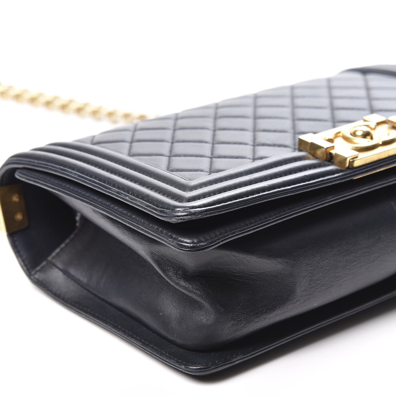 Chanel Lambskin Quilted Medium Boy Flap Black 5 of 10