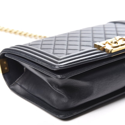 Chanel Lambskin Quilted Medium Boy Flap Black 5 of 10
