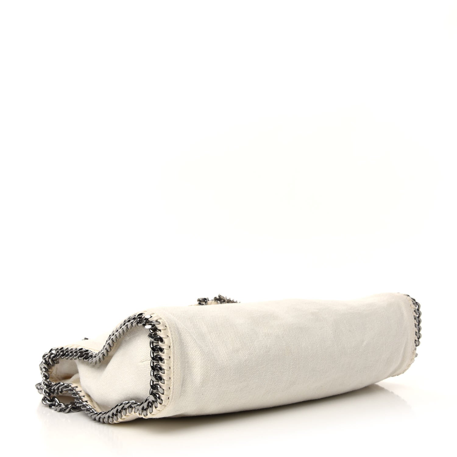 Stella McCartney Linen Falabella Fold Over Tote Pure White 5 of 10