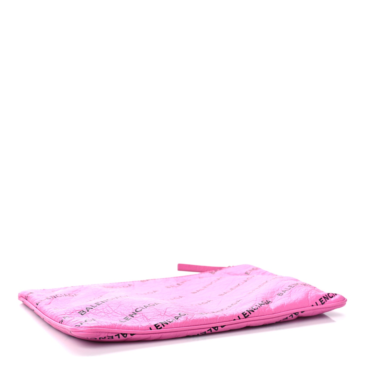 Balenciaga Agneau Arena Allover Logo Pouch Rose Bonbon Black 4 of 9