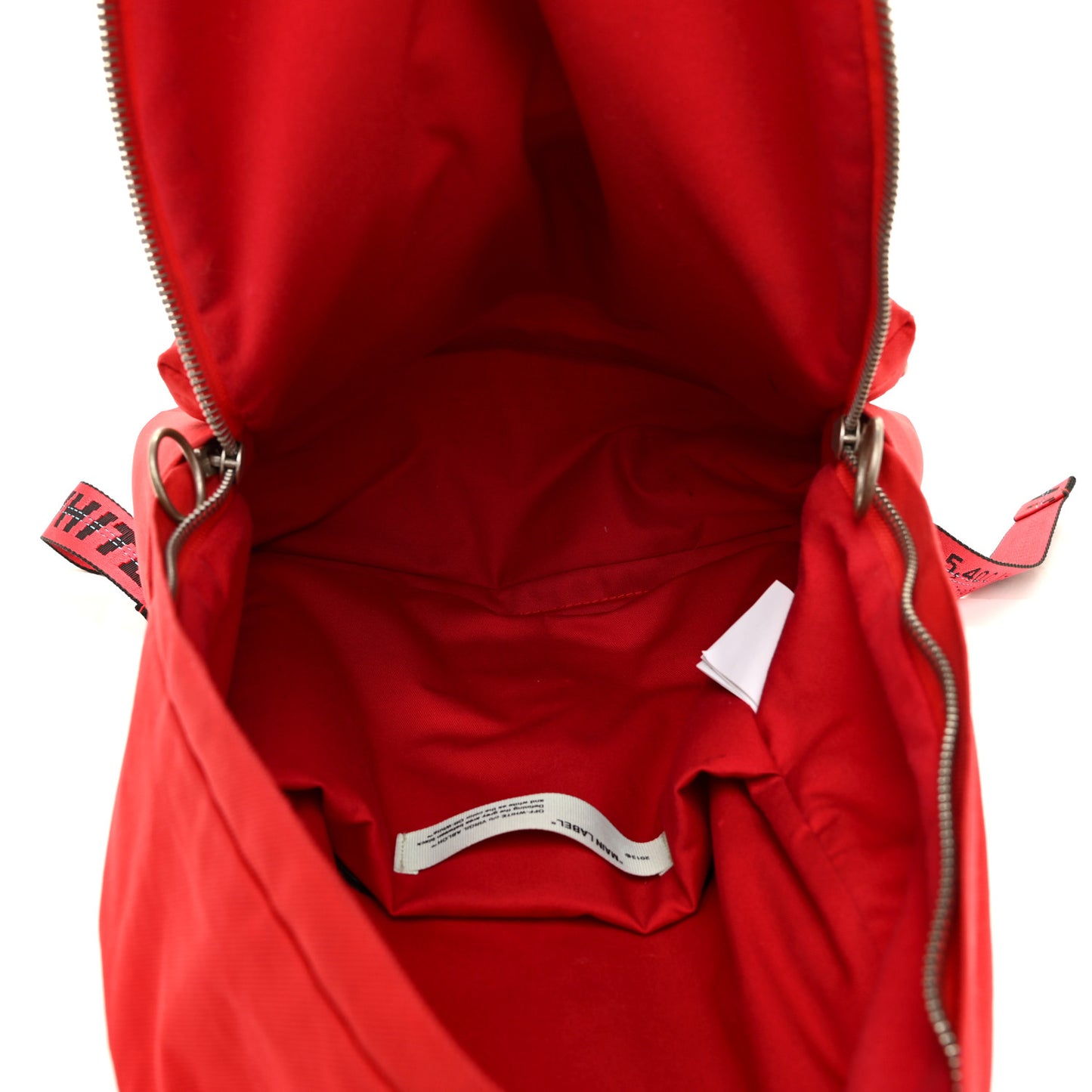 OFF-WHITE Canvas Mona Lisa Backpack Red