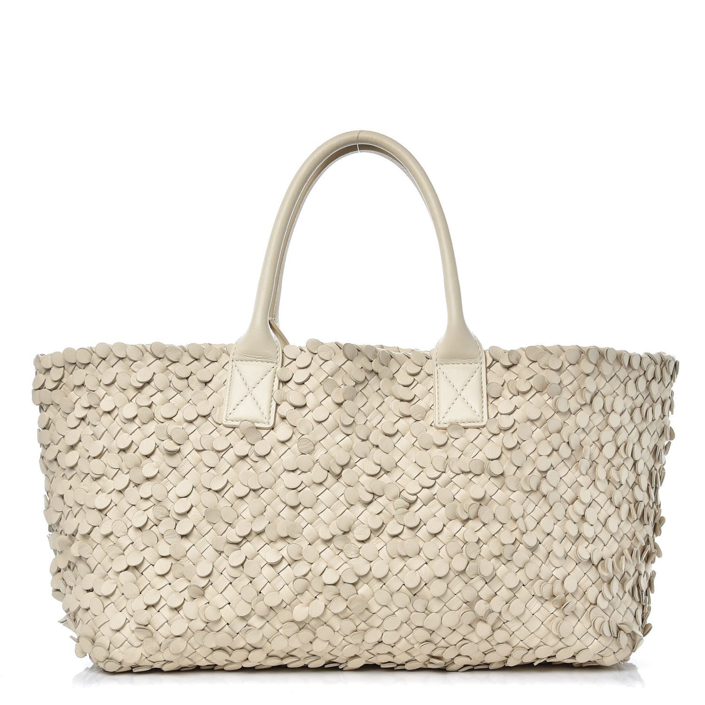 Nappa Intrecciato Medium Paillettes Cabat Cream