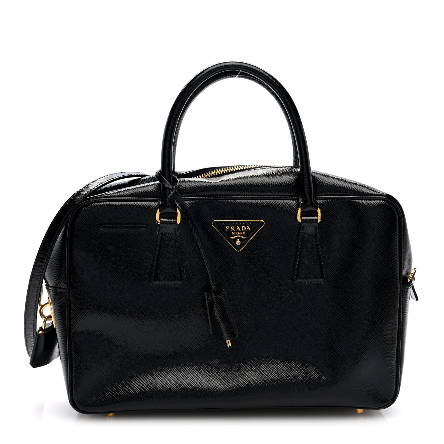 Saffiano Lux Bowler Black