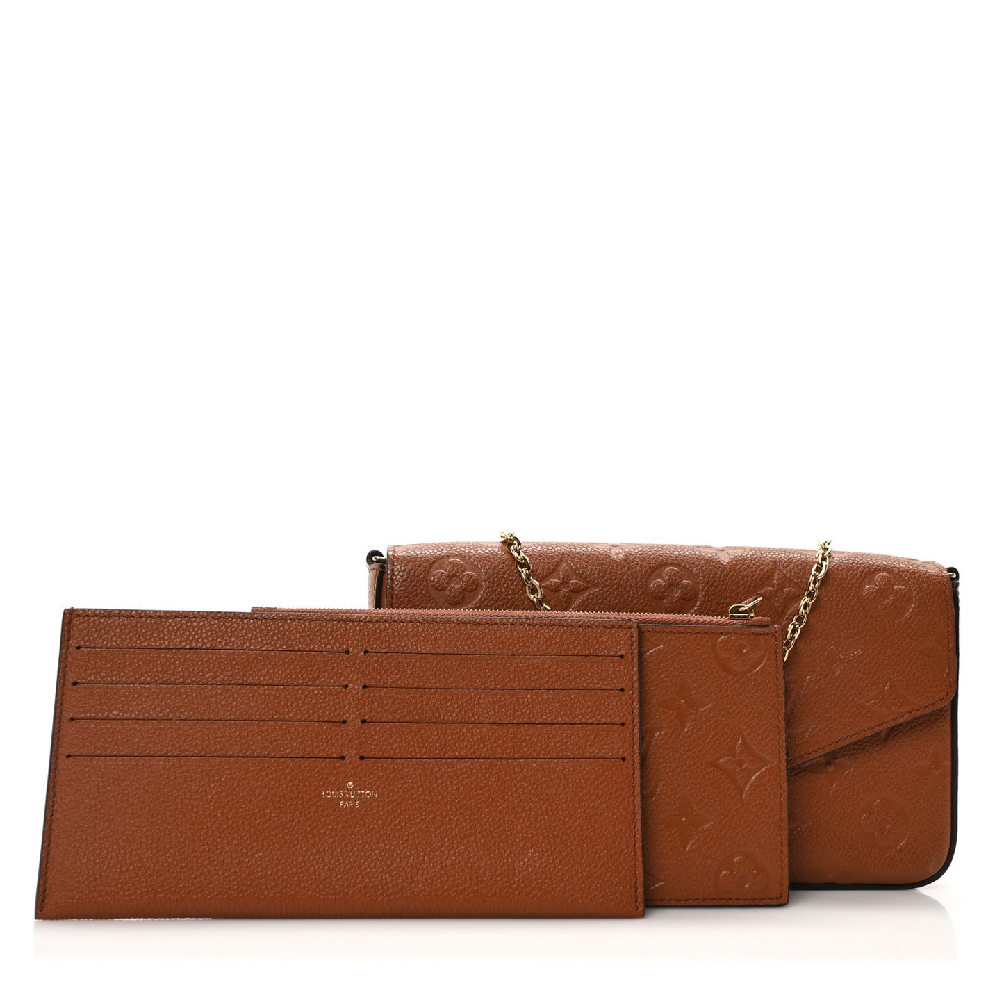 Empreinte Pochette Felicie Chain Wallet Cognac