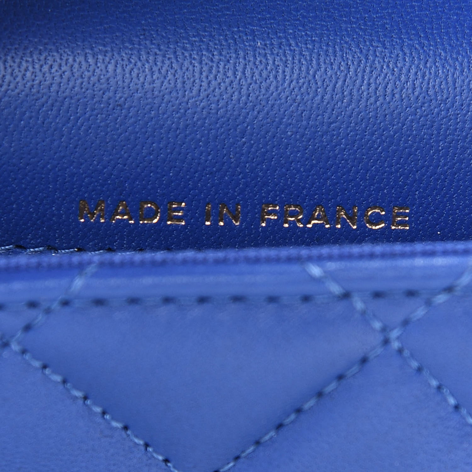Chanel Lambskin Quilted Top Handle Flap Coin Purse With Chain Blue 7 of 10