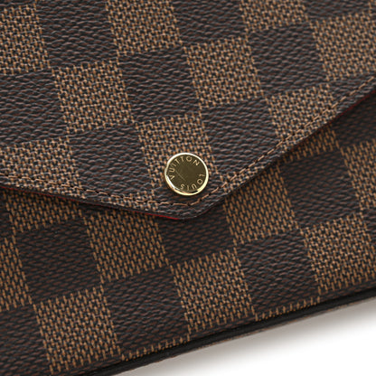 Louis Vuitton Damier Ebene Pochette Felicie Chain Wallet 12 of 13