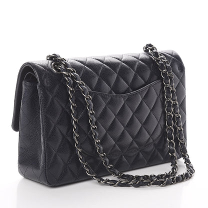 Chanel Caviar Quilted Medium Double Flap Navy 2 of 8