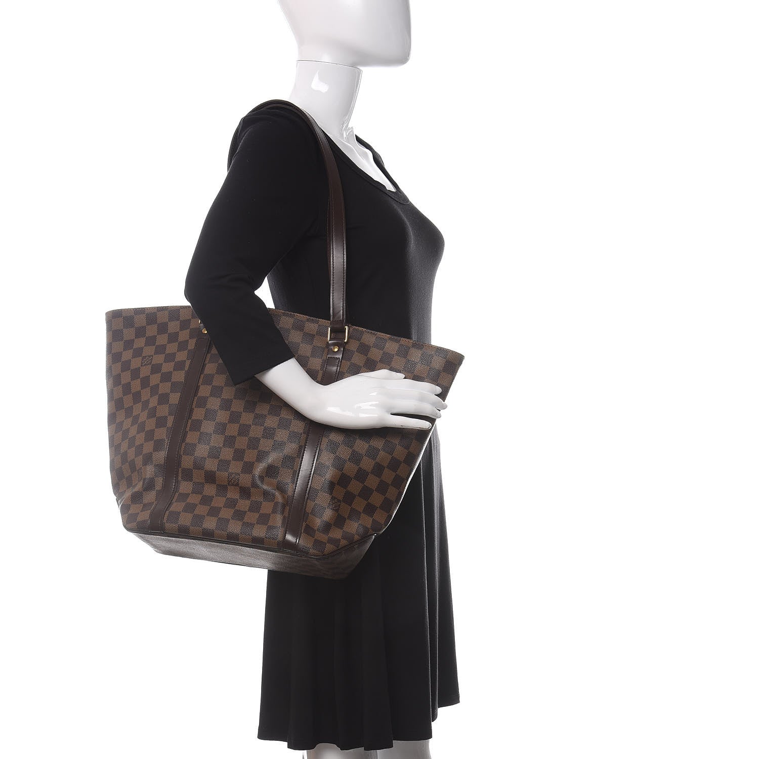 Louis Vuitton Damier Ebene Sac Shopping Tote 2 of 12