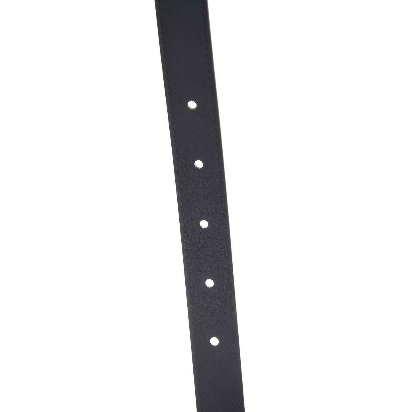 Calfskin Pearl Double G 20mm Belt 90 36 Black Cream