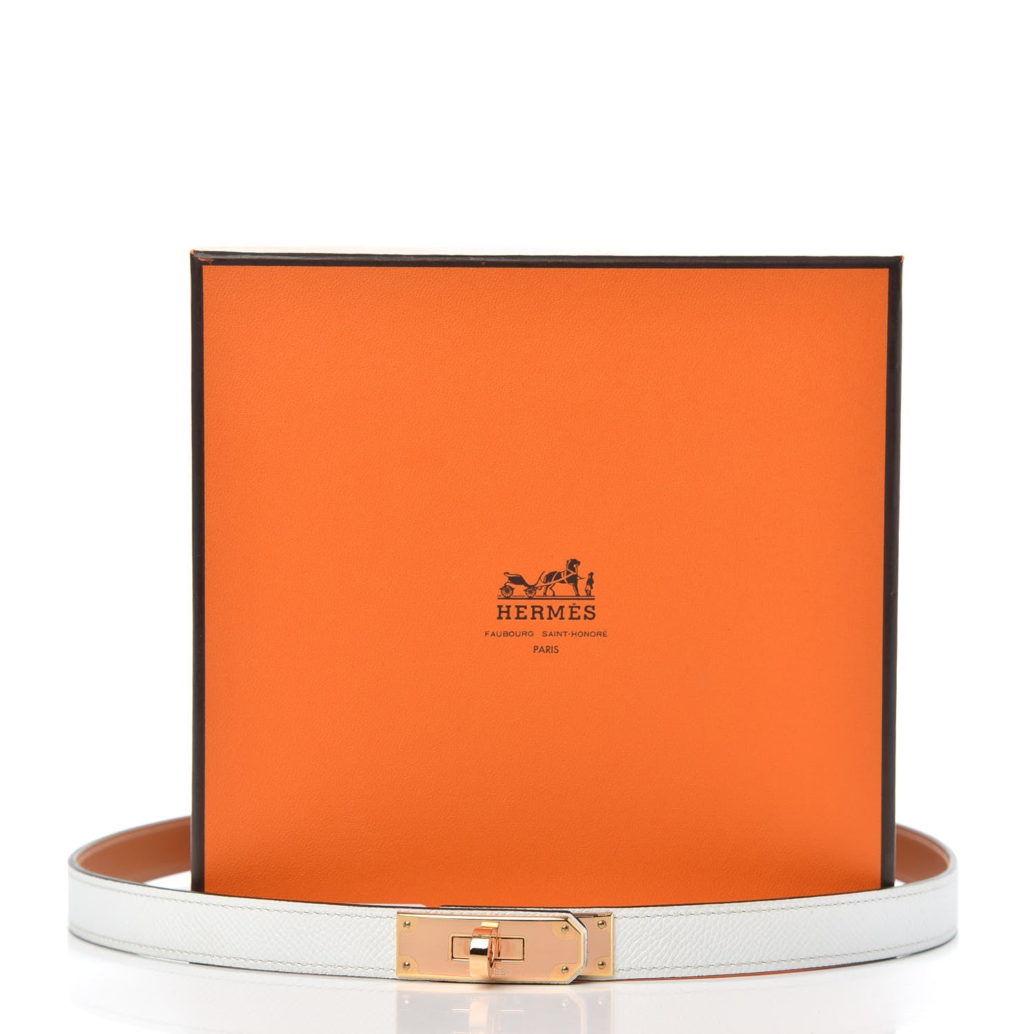 Hermes Epsom Kelly Belt White 4 of 4
