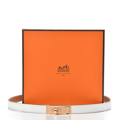 Hermes Epsom Kelly Belt White 4 of 4