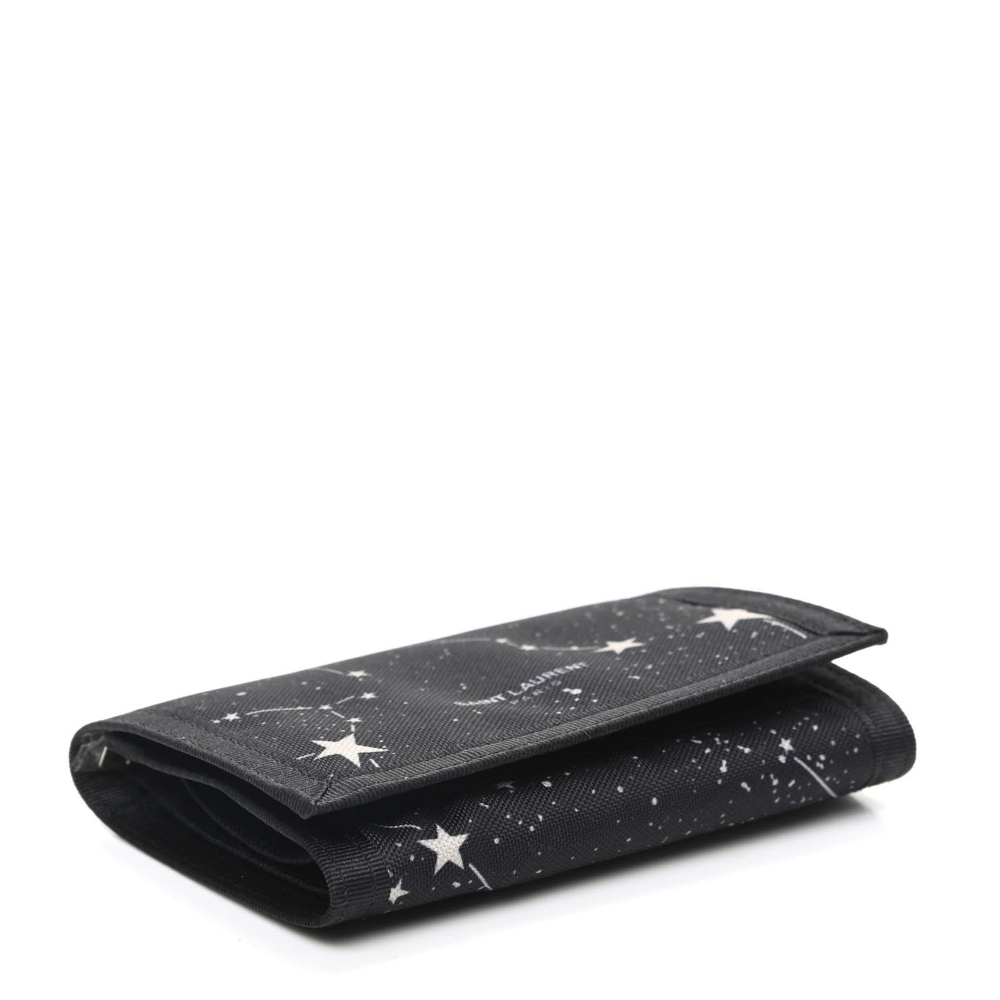 Nylon Constellation Print Tiny Buffalo Wallet Black