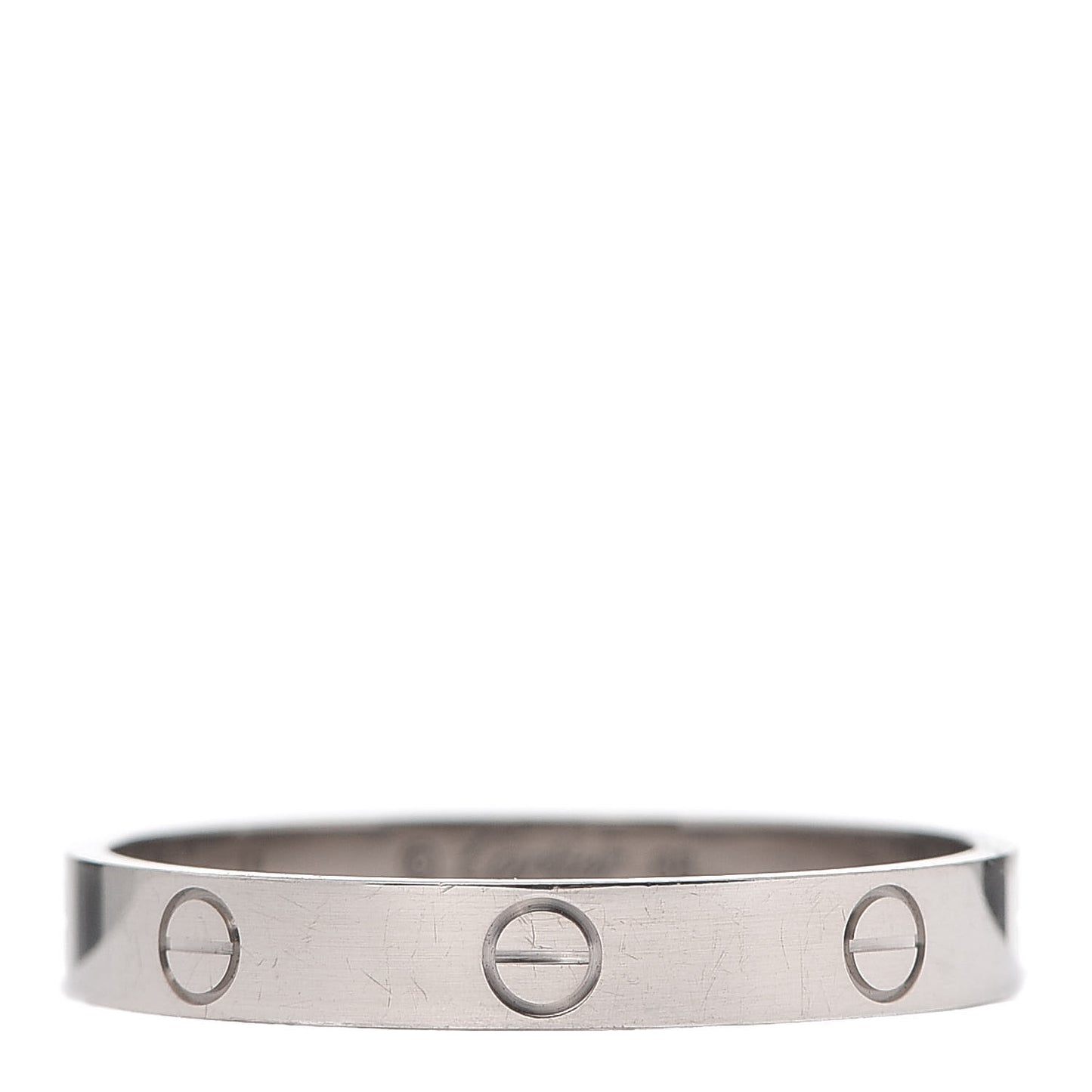 18K White Gold 3.5mm LOVE Wedding Band Ring 68 12.25