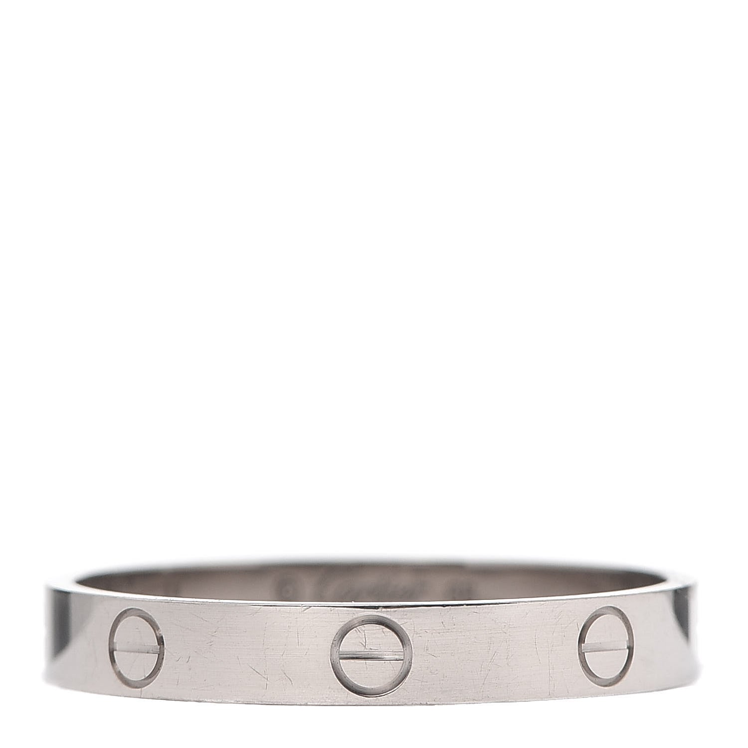 Cartier 18K White Gold 3.5mm LOVE Wedding Band Ring 68 12.25 3 of 6