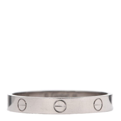 Cartier 18K White Gold 3.5mm LOVE Wedding Band Ring 68 12.25 3 of 6