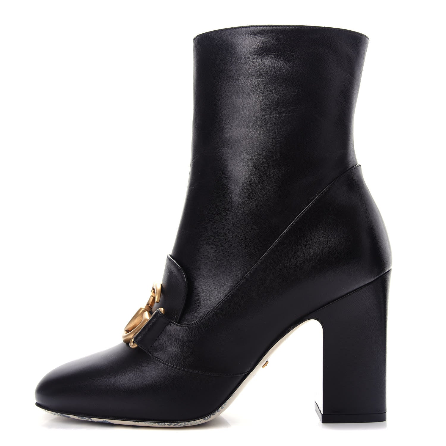 Gucci Malaga Kid GG Victoire 95mm Ankle Boots 37.5 Black 1 of 11